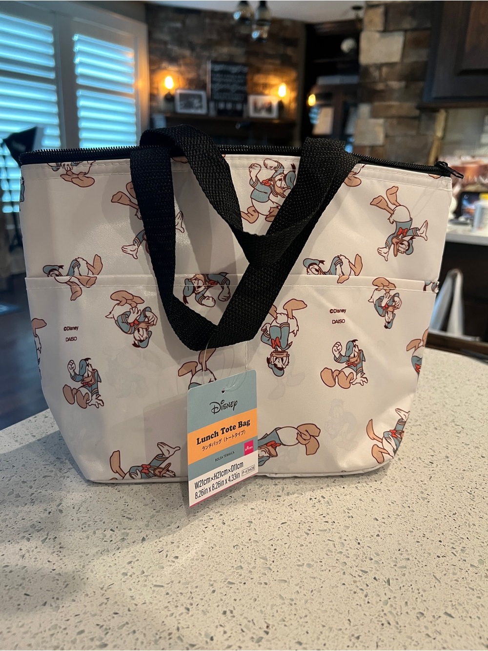 Disney Donald Duck Lunch Tote Bag - White, Blue, Tan, Black